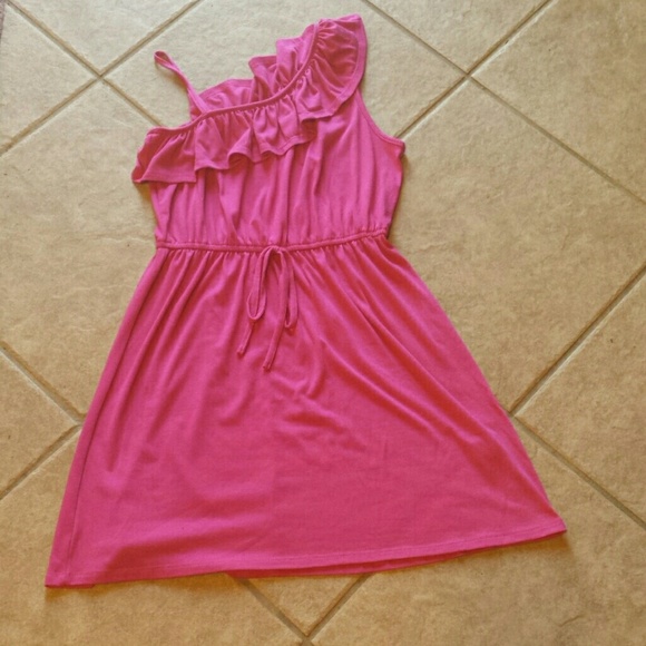 Hot Pink Cotton Dress