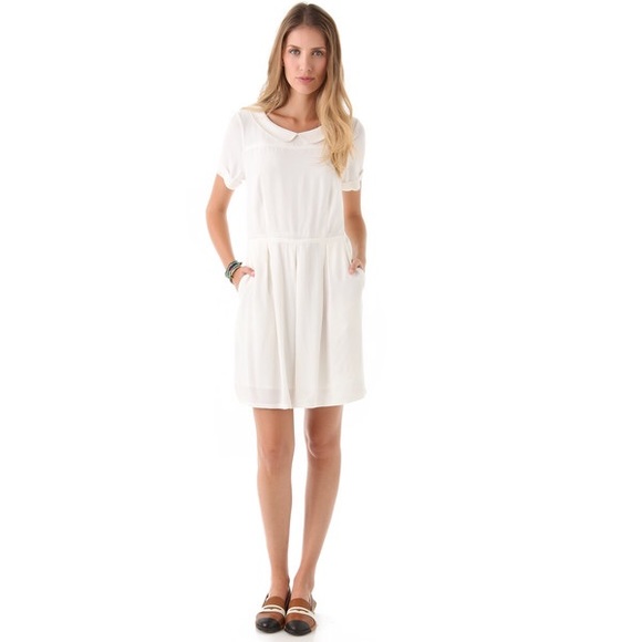 ❌SOLD❌Madewell Red Silk Peter Pan Collar Dress!! - Picture 3 of 3