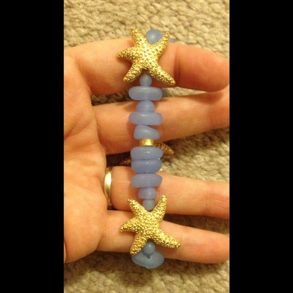SOLD! Handmade- blue starfish bracelet - Picture 4 of 4