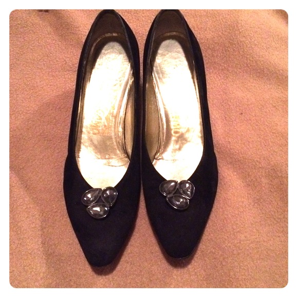 Black Kitty Cat Kitten Heels