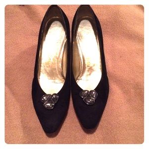 Black Kitty Cat Kitten Heels