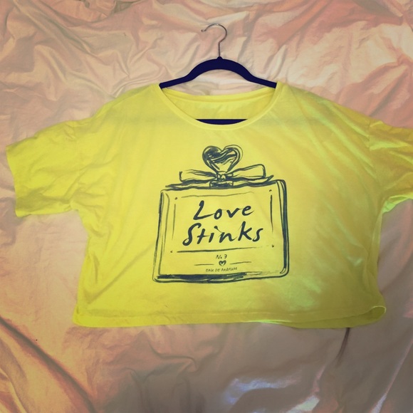 Neon yellow cropped top