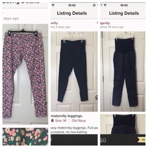 Maternity pants, and 3 leggings bundle.