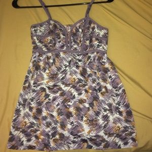 Bustier style tank, abstract spring print