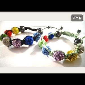 Men's women's crystal rainbow colour bracelet
