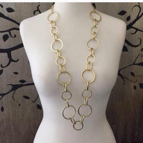 Golden art necklace