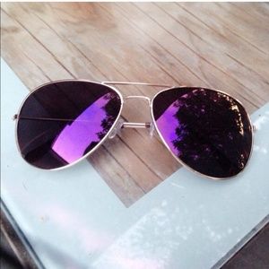 Purple Lens Aviator Sunglasses