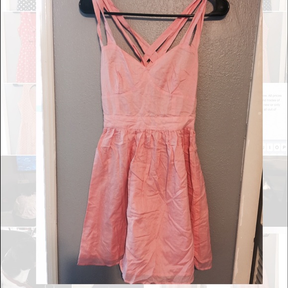 Pink cross back dress