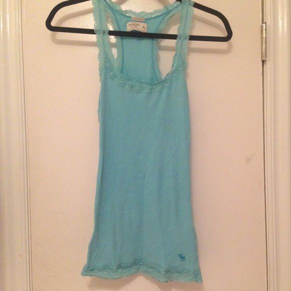Blue Abercrombie&Fitch lacy tank top