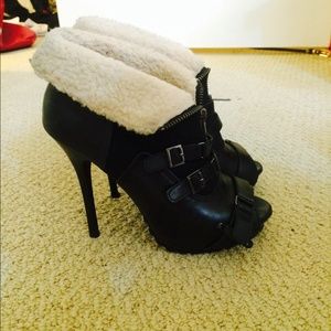 Aldo Bootie with Shearling cuff
