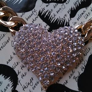 Gold and bling heart necklace Gold and bling heart necklace