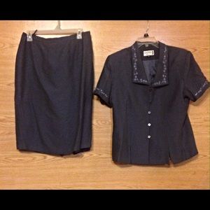 Kasper Dark Blue 2 piece Suit set.