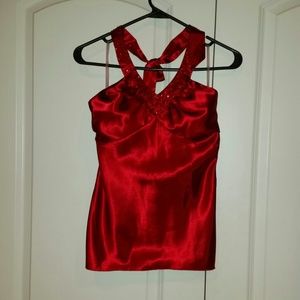 Red beaded halter