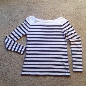 Loft boat neck striped shirt
