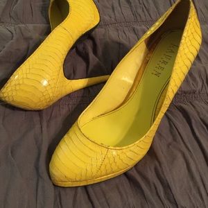 LAUREN🌻Ralph Lauren Yellow Heels! Size 7.5