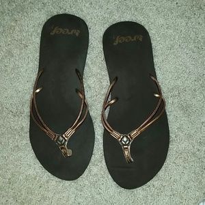 Reef Rexa Bronze flip flops