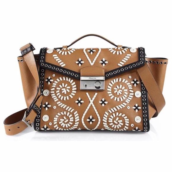 Prada Embroidered Saffiano Bag - Picture 5 of 6