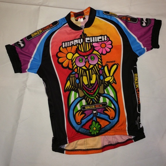 Biker top: Happy Chick Retro