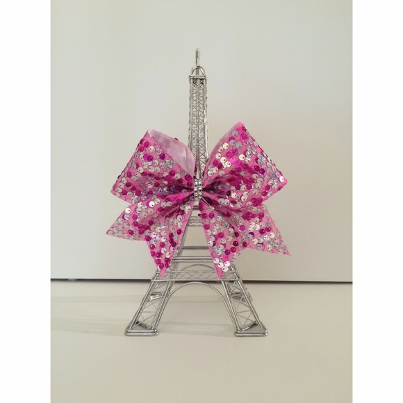 Pink Glitz Cheer Bow - Picture 1 of 1