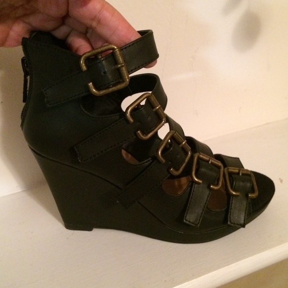 Michael Antonio Shoes - Brand new black gladiator summer wedge