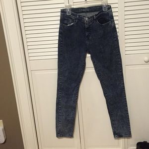 Levi's high rise skinny acid wash jeans, worn once