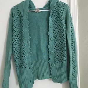 Hooded Anthro cardigan