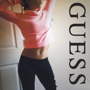 NWT GUESS PINK CROPPED SWEAT M