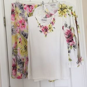 Skirt and Sweater set floral print