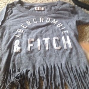 Crop top fringe t shirt Abercrombie and Fitch
