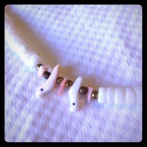 Puka Shell Necklace with Birds