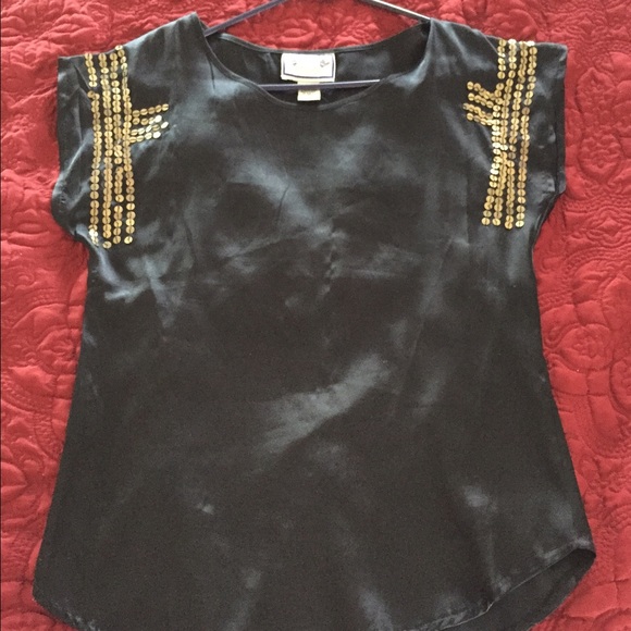 Black sequined top