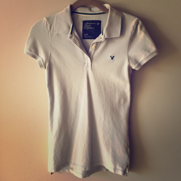 Light Blue American Eagle Polo Shirt w/Teal