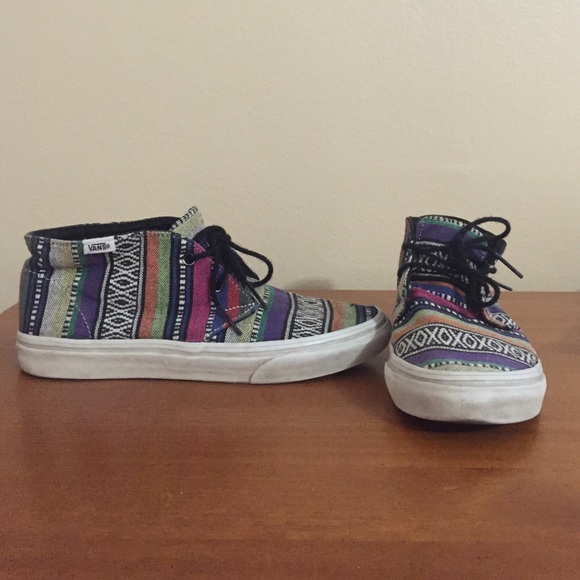 Vans mid-top tribal pattern