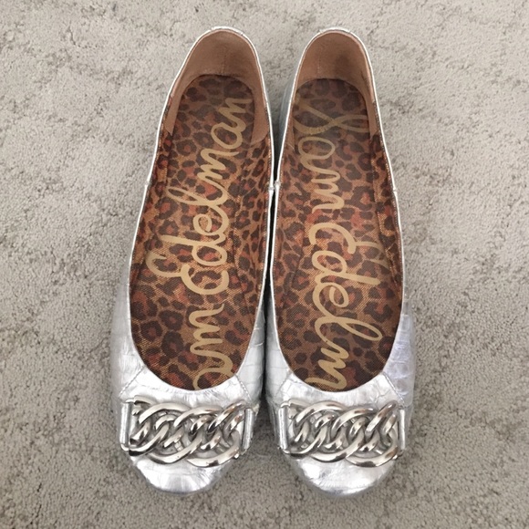 Sam Edelman silver ballet flats