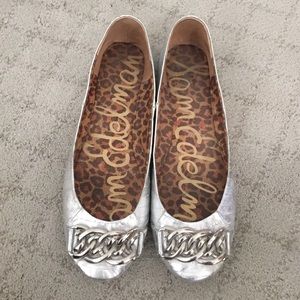 Sam Edelman silver ballet flats