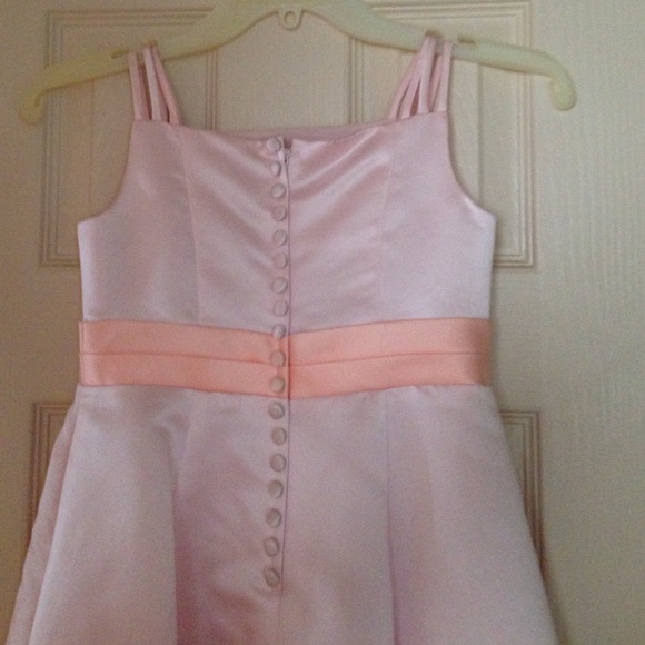 Flower girl light pink formal dress girls Sz 6 - Picture 3 of 4