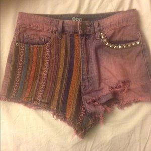Pink high waisted BDG shorts from urban outfitters