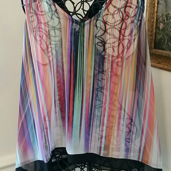 Bright Color Tank top, sheer material - Picture 3 of 3