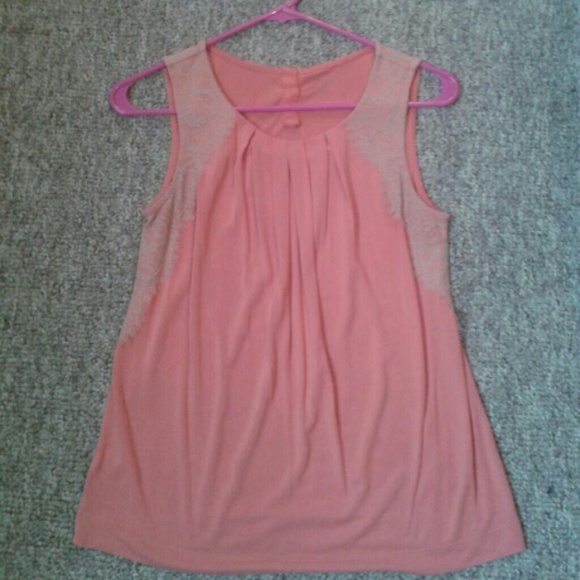 Sleeveless Top with Lace Detail - PETITE SIZED