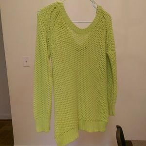 Lime green Zara lose knit sweater. Worn once.