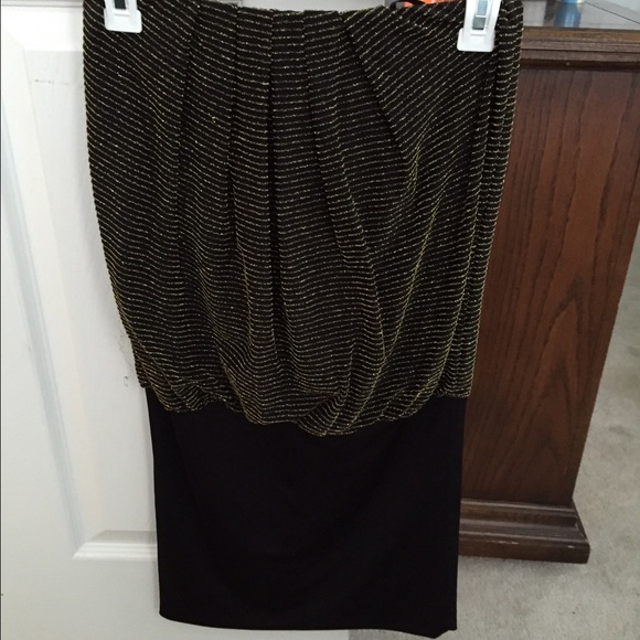 Gold and black dress