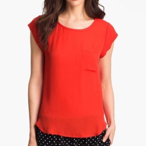 Joie rancher silk pocket top