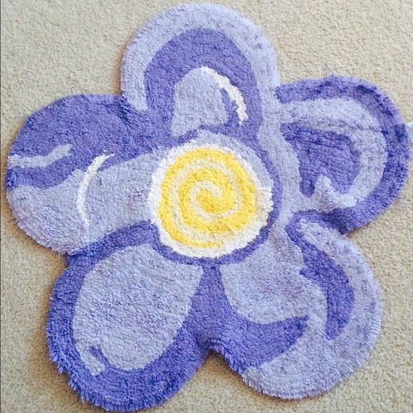 Purple and white carpet