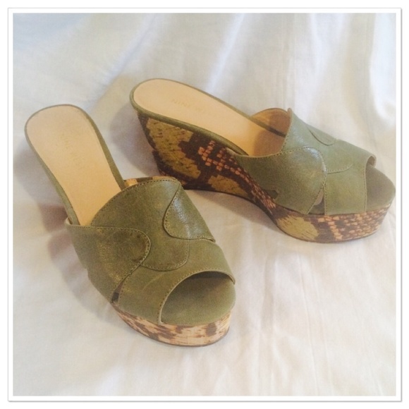 olive green platform sandals