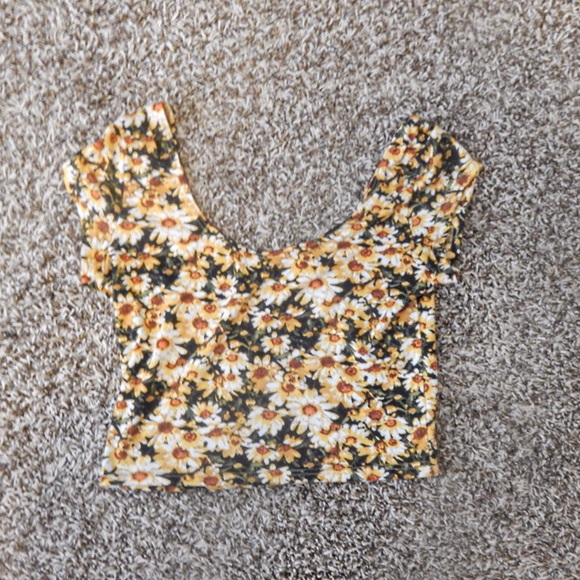 Sunflower Cotton Crop Top.🌻🌞