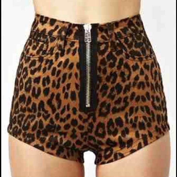 high waisted cheetah shorts