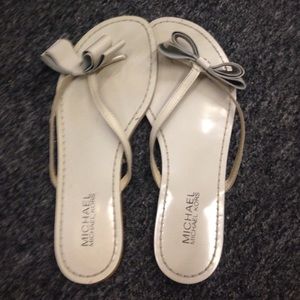 Ivory Patent flip flops