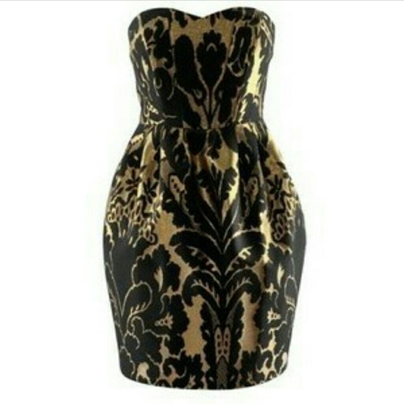 Gold and Black Dress