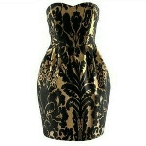 Gold and Black Dress