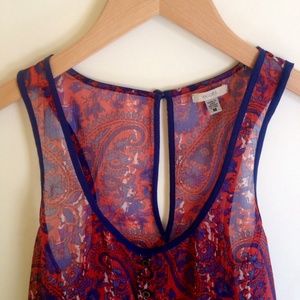 Ecote Paisley Semi-sheer Hippie Tank
